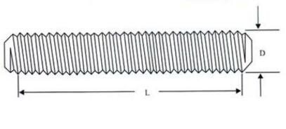 DIN835 a entièrement fileté des boulons de goujon d'extrémité de double de Rod SS316 SS304 316L B7