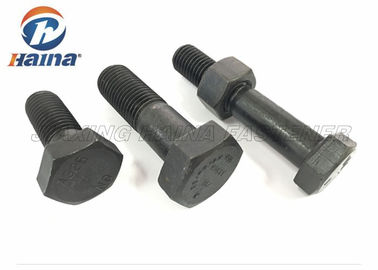 Boulon extérieur noir de forge chaud de haute résistance de tête de sortilège de l'acier au carbone ASTM A325