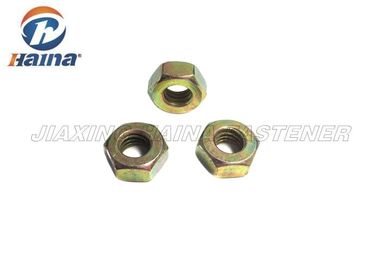 Tête hexagonale Nuts adaptée aux besoins du client d'acier au carbone avec la finition jaune DIN 934 de zinc