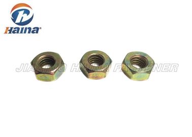 Tête hexagonale Nuts adaptée aux besoins du client d'acier au carbone avec la finition jaune DIN 934 de zinc