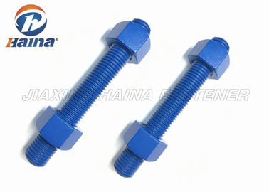 L'acier au carbone d'ASTM A193 B7 B7M a entièrement fileté Rod Nuts Stud Bolts et des écrous