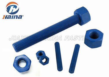 L'acier au carbone d'ASTM A193 B7 B7M a entièrement fileté Rod Nuts Stud Bolts et des écrous