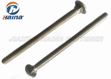 Boulon de chariot 304 316 de plein DIN603 métrique d'A2 A4 fil métrique d'acier inoxydable