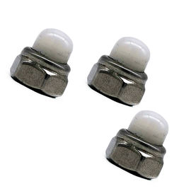 L'hexagone SS304/316 d'écrous d'acier inoxydable d'OEM a couvert d'un dôme les écrous borgnes en nylon blancs