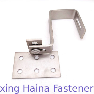 Crochet réglable de montage fait sur commande de toit de tuile de panneau solaire de l'acier inoxydable A4