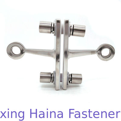 Deux montage en verre de mur rideau de façade de la finition SS316 de miroir de bras