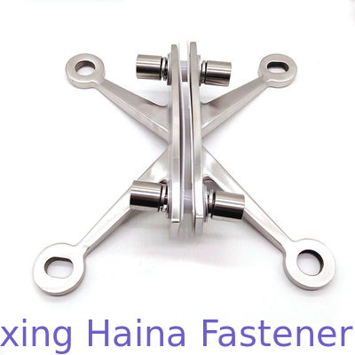 Montage de mur rideau de 316 quatre bras d'acier inoxydable de miroir de SS316 SS304